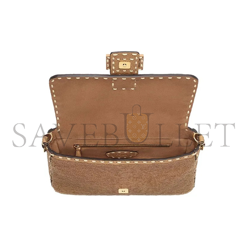 F**di baguette medium shearling shoulder bag 8br600ah96f1f7o (27*15*6cm)